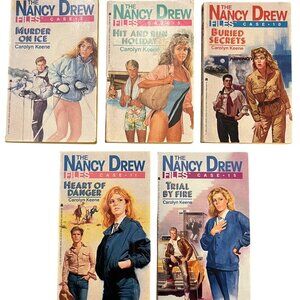 Vintage "The Nancy Drew Files" 5-Book Paperback Set By Carolyn Keene